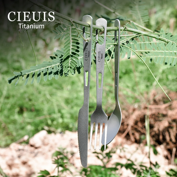 Κουτάλι Cieuis για εξωτερικούς χώρους από καθαρό τιτάνιο, οικιακό με διπλή τρύπα