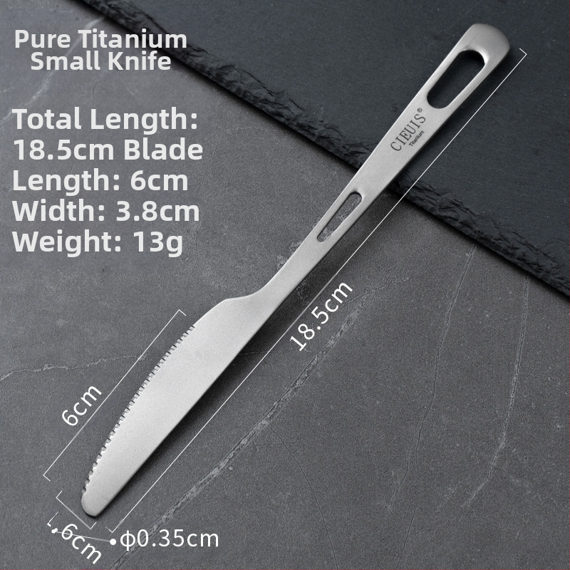 Cieuis kültéri tiszta titán kanál, háztartási dupla lyukú