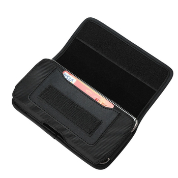 Κατάλληλο για iPhone15 Vertical PRO Δερμάτινη θήκη, κάρτα, ύφασμα Oxford, νάιλον, ζώνη, τσάντα μέσης κινητού τηλεφώνου