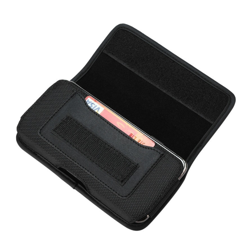 Κατάλληλο για iPhone15 Vertical PRO Δερμάτινη θήκη, κάρτα, ύφασμα Oxford, νάιλον, ζώνη, τσάντα μέσης κινητού τηλεφώνου