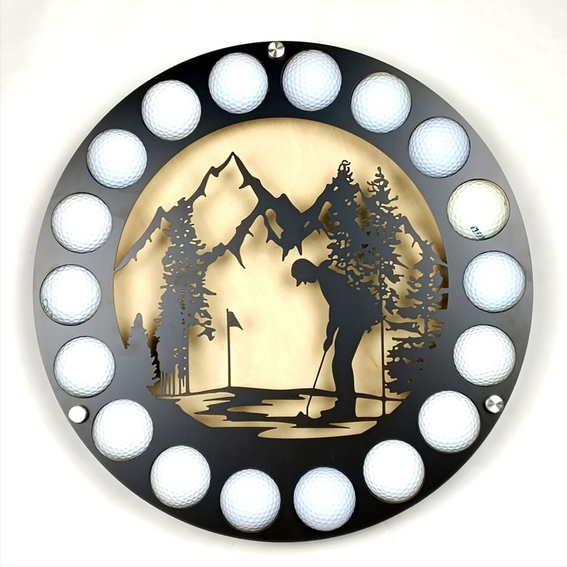 Piiriülene loominguline golfimetallist siluett golfikepi ülikonnast dekoratiivsed sepistatud rauast golfikaunistused