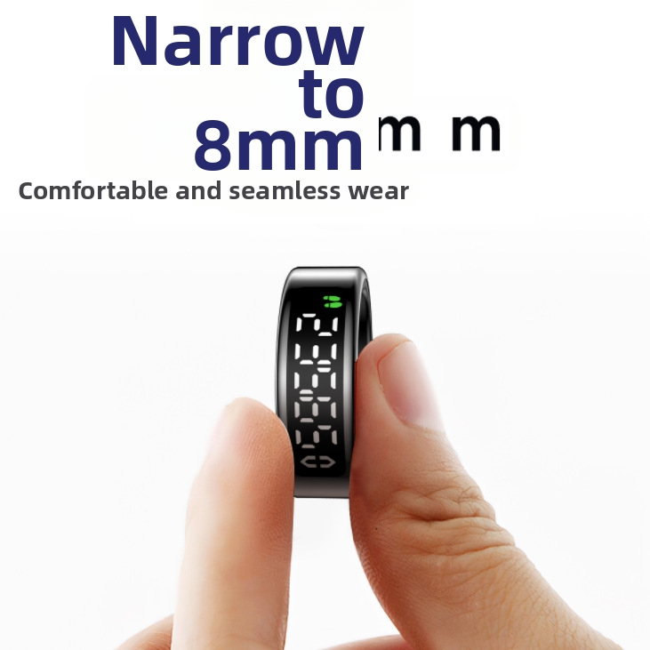 Умен пръстен за наблюдение на сърдечната честота, кислорода в кръвта, съня, упражненията, променливостта на сърдечната честота, регулирането на яркостта, приятелството и грижата, плъзгане Tk