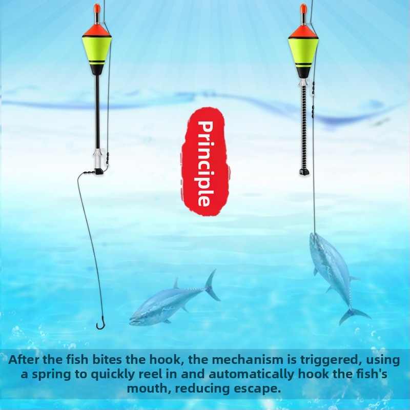 Automata horgászhorgok, teljesen automatikus úszók, teljes horgászfelszerelés-készlettel, horgászfelszereléssel és horgászkellékekkel összekötve
