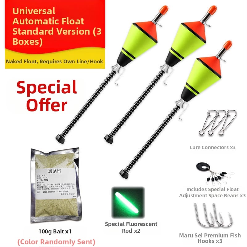 Automata horgászhorgok, teljesen automatikus úszók, teljes horgászfelszerelés-készlettel, horgászfelszereléssel és horgászkellékekkel összekötve