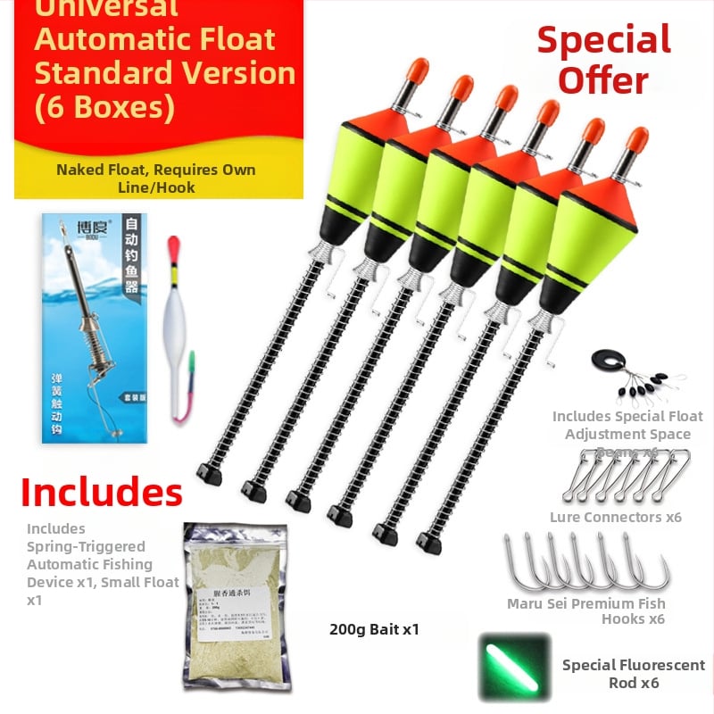 Automata horgászhorgok, teljesen automatikus úszók, teljes horgászfelszerelés-készlettel, horgászfelszereléssel és horgászkellékekkel összekötve