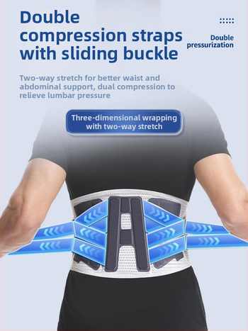 Nauja karšto presavimo diržo juosmens plokštė, fiksuota juosmens raumenų šilta juosmens skausmo plieno plokštės atrama, kvėpuojanti juosmens juosmens dalis vyrams ir moterims