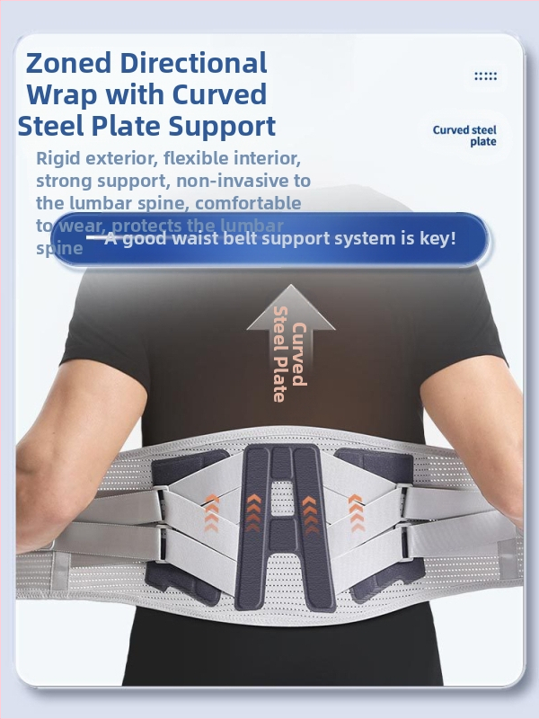 Nový horúco lisovaný opasok, pásový pás, pevný bedrový sval, teplý pás, oceľový plech, podpora, priedušný pás pre mužov a ženy