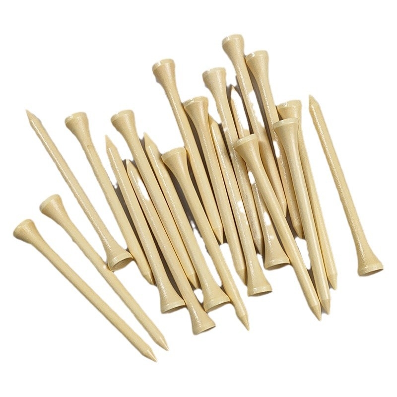 Golf szegező tee golf tee rönk szegező gyár nagykereskedelmi eredeti bambusz labda szegező tee 70 mm-es labdatartó gyár