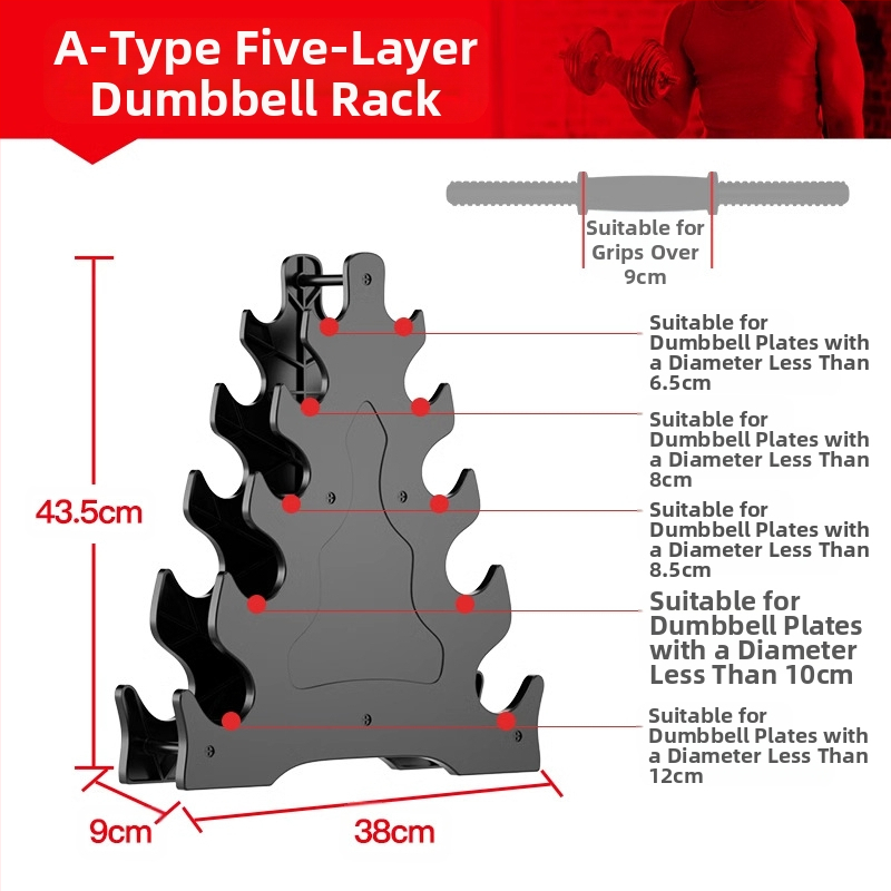 Hantelių stovas daugiafunkcis buitinis mažas sandėliavimo štangos hantelio laikiklis hantelio išdėstymas nešiojama hantelio lentyna