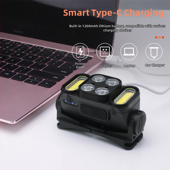 Νέοι μεγάλοι προβολείς COB με επαναφορτιζόμενα USB φώτα οδήγησης για εξωτερικούς χώρους, νυχτερινά και ψαρέματα, φωτεινοί προβολείς LED, φώτα εργασίας