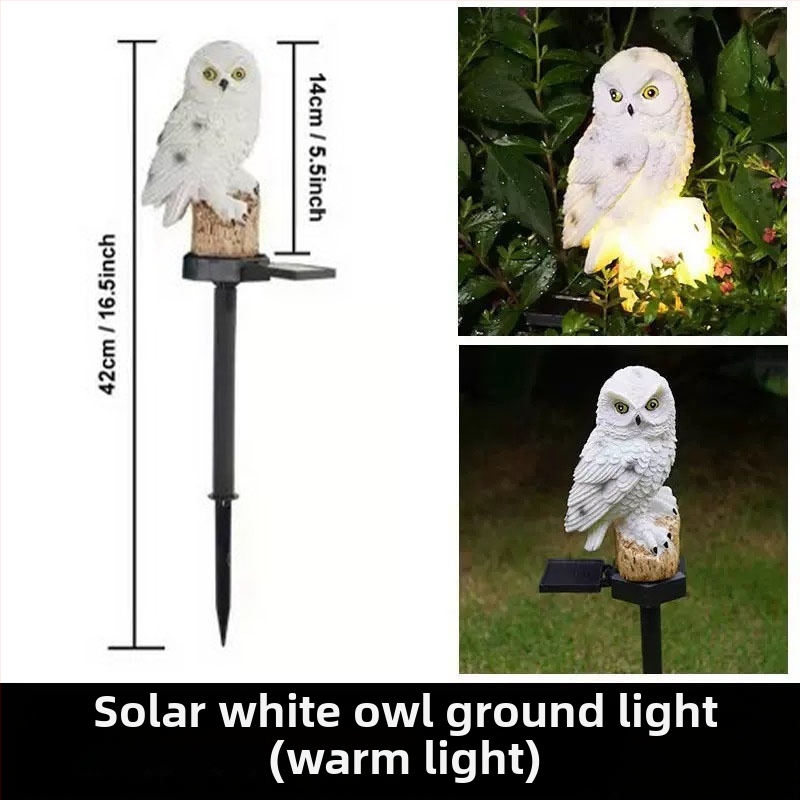 Tarpvalstybinė saulės pelėdos lempa, gyvūnų dervos lempa, kiemo sodo vejos dekoratyvinė žemės lempa, kraštovaizdžio naktinė lemputė