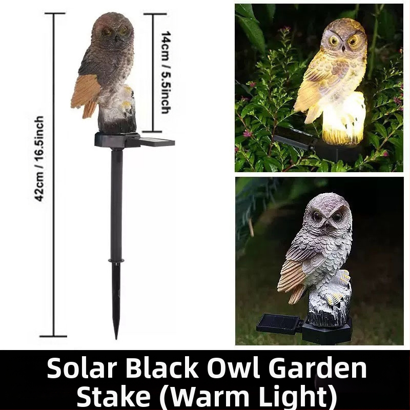 Tarpvalstybinė saulės pelėdos lempa, gyvūnų dervos lempa, kiemo sodo vejos dekoratyvinė žemės lempa, kraštovaizdžio naktinė lemputė