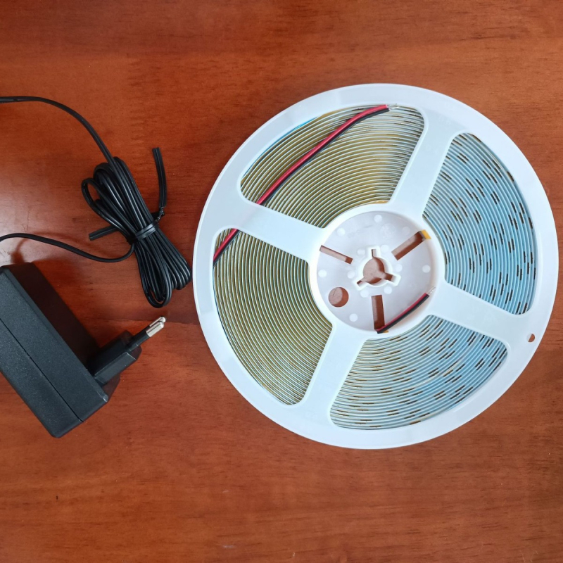 LED populiari didelio ryškumo COB minkštos šviesos juostelė + adapterių rinkinys su lipnia atrama, skirta kirpti šiltą šviesą, neutralią šviesą, šaltą baltą spalvą