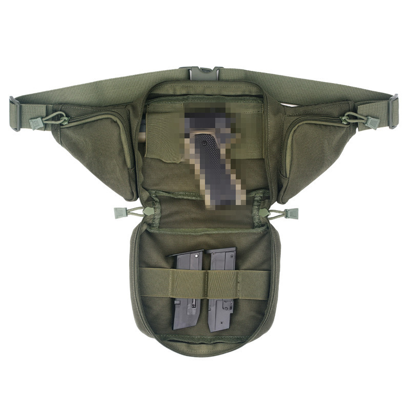 Naujas lauko taktinis daugiafunkcis nematomas nešiojamas juosmens ginklo krepšys, 1000D vandeniui atsparus vyriškas sportinis juosmens krepšys