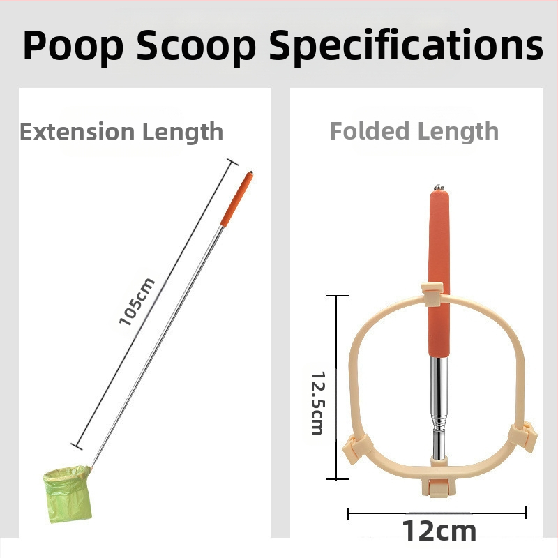 Телескопична тоалетна за кучета за разхождане на кучета за домашни любимци, дърпаща тоалетна за кучета за външни тоалетни, чанта за тоалетна за домашни любимци