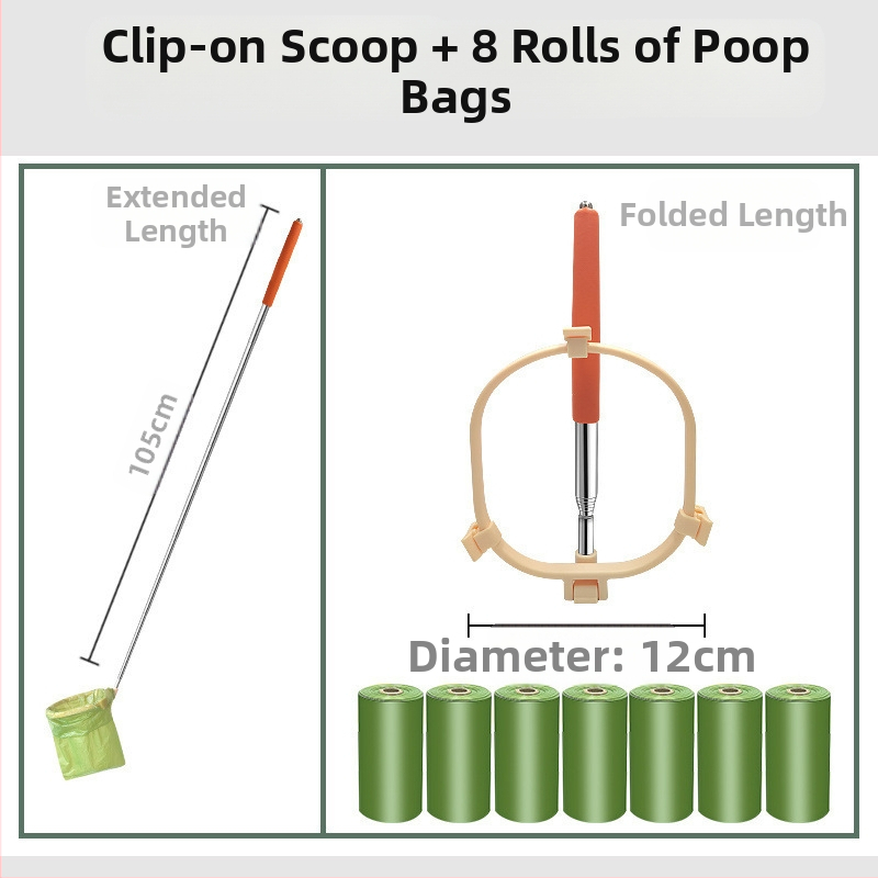 Телескопична тоалетна за кучета за разхождане на кучета за домашни любимци, дърпаща тоалетна за кучета за външни тоалетни, чанта за тоалетна за домашни любимци