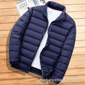 Ανδρικό ελαφρύ μπουφάν με επένδυση από βαμβάκι, νέο, άνετο, ζεστό, ελαφρύ μπουφάν με επένδυση από βαμβάκι, φθινοπωρινό και χειμωνιάτικο γιακά, με κουκούλα, λεπτό, μικρό μπουφάν με επένδυση από βαμβάκι