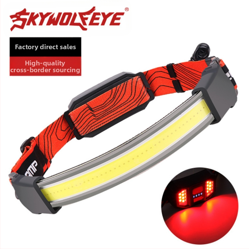 Amazoni uus USB-laetav sisseehitatud akuga COB-prožektor LED-esitulelatern õues kasutamiseks, öiseks jooksmiseks, kalapüügiks, telkimiseks