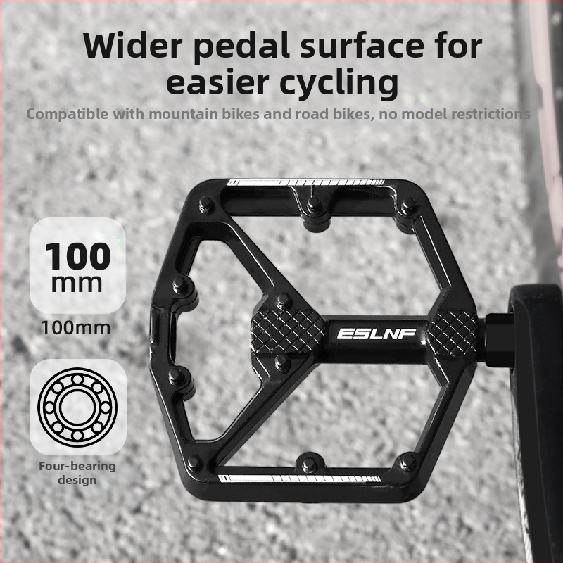 Велосипедни педали Eslnf за планински и шосейни велосипеди, педали от алуминиева сплав, неплъзгащи се, бързо освобождаване, двоен лагер Du, цветни