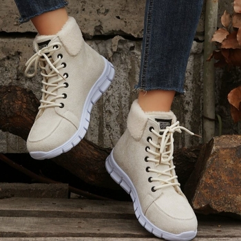 Χειμερινές μπότες χιονιού 2023, νέες για γυναίκες, με χοντρή σόλα, χοντρό, βελούδινο, ζεστό, με επένδυση από φλις, παπούτσια για μεγάλα μεγέθη, με βαμβακερή επένδυση, για γυναίκες.