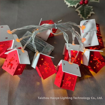 Valentino dienos Kalėdų šventė medinis mažas namelis LED šviesų girlianda viešbučio kambario miegamojo šviečianti atmosfera dekoratyvinės lemputės