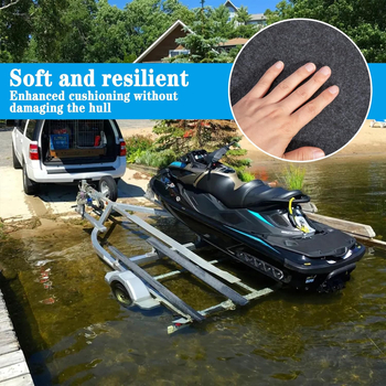 Jūras piekabes filca dubultslānis ar ūdensnecaurlaidīgu membrānas paklāju Āra laivu piekabes motorlaivas rampas garāžas doka vilkšanai