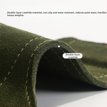 Προστασία παλάμης από δέρμα αγελάδας, ανθεκτικό στη φθορά, αντιολισθητικός εξοπλισμός προστασίας καρπού, ενισχυτής άρσης βαρών με σκληρό προστατευτικό έλξης