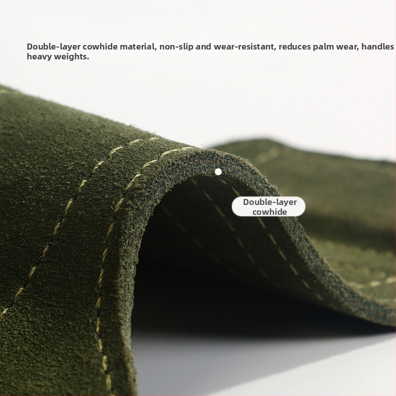 Защита на дланта от телешка кожа, устойчива на износване, неплъзгаща се защита на китката, фитнес усилвател за вдигане на тежести с протектор за твърдо издърпване