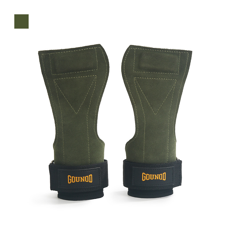 Προστασία παλάμης από δέρμα αγελάδας, ανθεκτικό στη φθορά, αντιολισθητικός εξοπλισμός προστασίας καρπού, ενισχυτής άρσης βαρών με σκληρό προστατευτικό έλξης