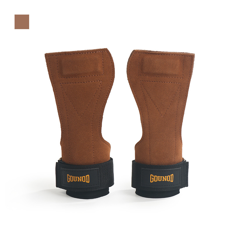 Προστασία παλάμης από δέρμα αγελάδας, ανθεκτικό στη φθορά, αντιολισθητικός εξοπλισμός προστασίας καρπού, ενισχυτής άρσης βαρών με σκληρό προστατευτικό έλξης