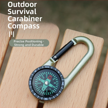 Kültéri taktikai túlélőfelszerelés Többfunkciós iránytű Iránytű Iránytű Ötvözetből készült hegymászó kulcstartó Iránytű Gyorsan akasztható