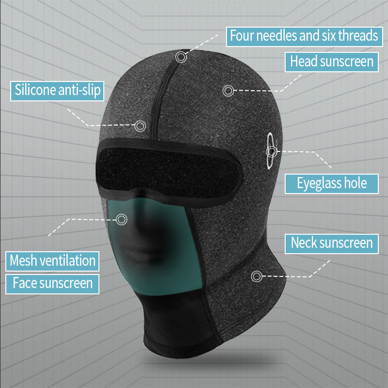Piiriülene peakate sõidumask ei nihku päikesekaitse tuulekindel jääsiidist meeste ja naiste suvine ultraviolettkiirgusevastane mootorratta peakate
