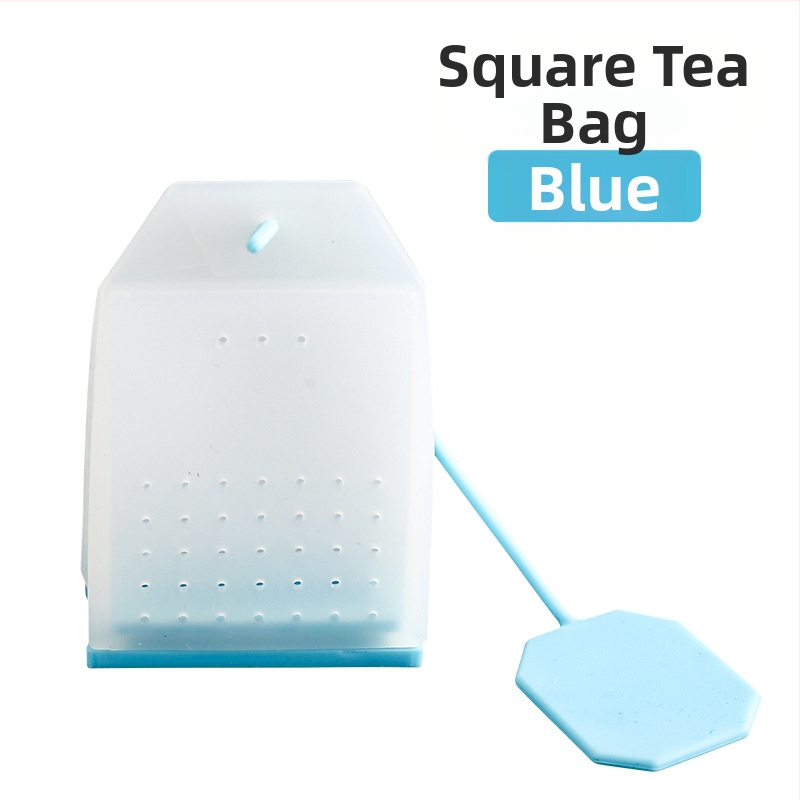 „Factory Direct Creative“ skaidrus kvadratinis silikoninis arbatos maišelis, filtro maišelis, silikoninė arbatos nuotėkio popietės arbatos ruošimo arbatos virimo aparatas