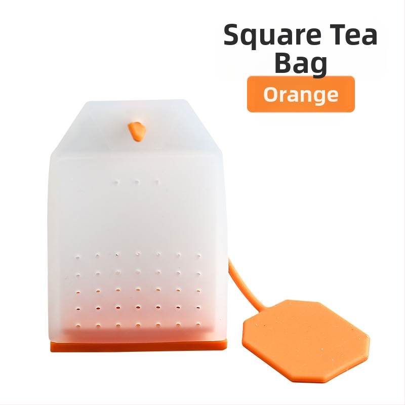 „Factory Direct Creative“ skaidrus kvadratinis silikoninis arbatos maišelis, filtro maišelis, silikoninė arbatos nuotėkio popietės arbatos ruošimo arbatos virimo aparatas
