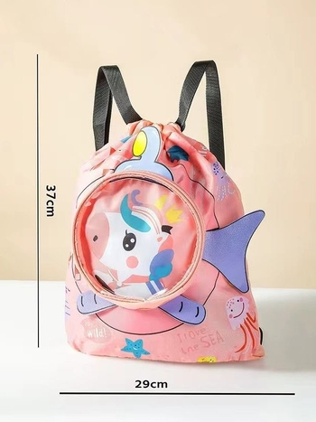 Νέα παιδική τσάντα κολύμβησης, τσάντα διαχωρισμού για στεγνό και βρεγμένο μπάνιο, τσάντα αποθήκευσης κολύμβησης, σακίδιο πλάτης με πλαίσιο και αποθήκευση στην παραλία