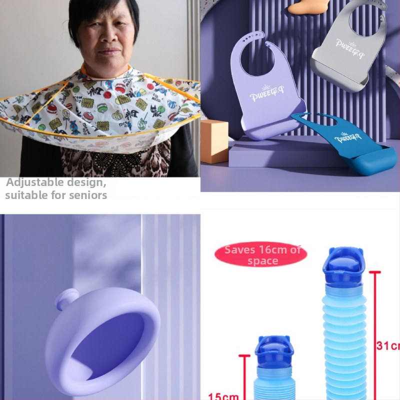 Лигавници за възрастни хора, Джобове за хранене за възрастни хора, Водоустойчиви големи специални силиконови кофи за урина за възрастни, лигавници за подстригване