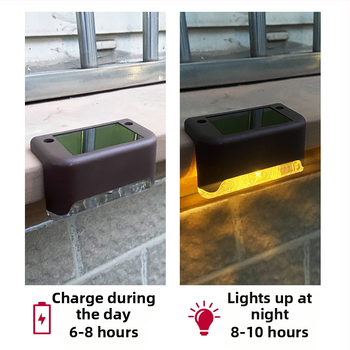 Ηλιακό εξωτερικό φωτιστικό κήπου, διάταξη σπιτιού, αδιάβροχο φωτιστικό σκαλοπατιών, φωτισμός φράχτη, διακοσμητικό φωτιστικό