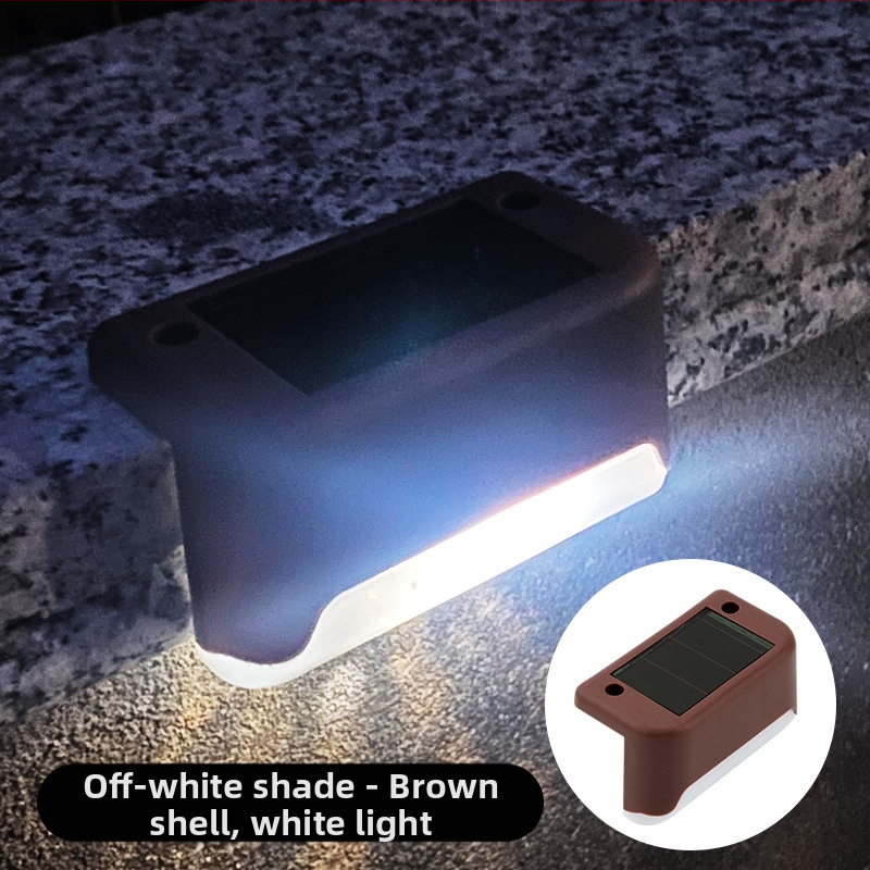 Napelemes kültéri kerti lámpa otthoni kerti elrendezés vízálló lépcsőlámpa kerítés korlát világítás dekoratív lámpa