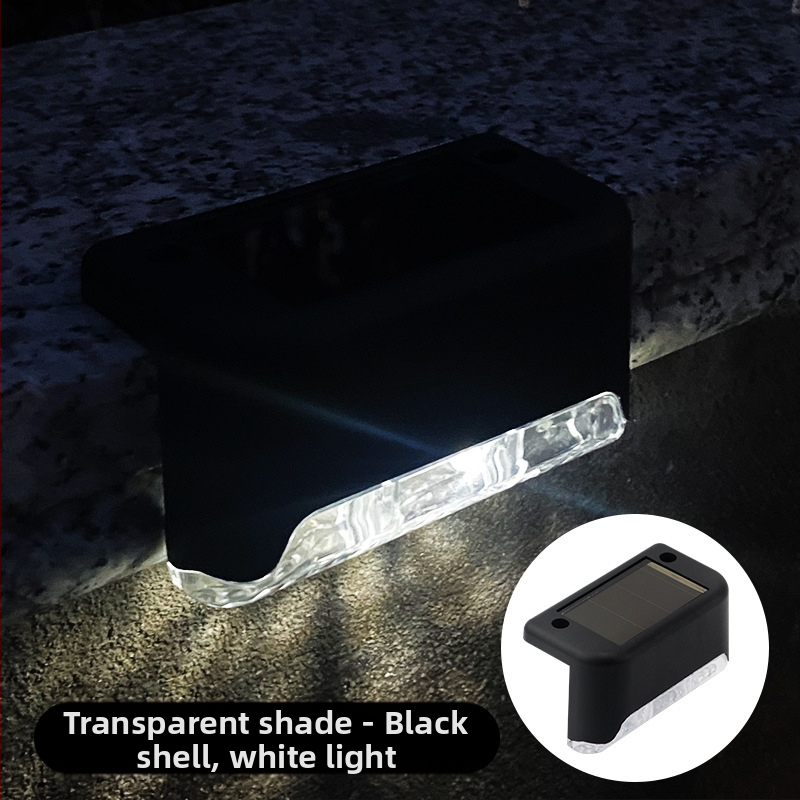 Napelemes kültéri kerti lámpa otthoni kerti elrendezés vízálló lépcsőlámpa kerítés korlát világítás dekoratív lámpa