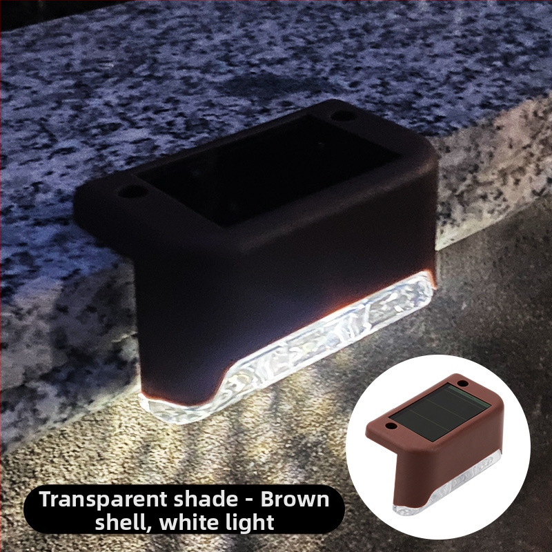 Napelemes kültéri kerti lámpa otthoni kerti elrendezés vízálló lépcsőlámpa kerítés korlát világítás dekoratív lámpa