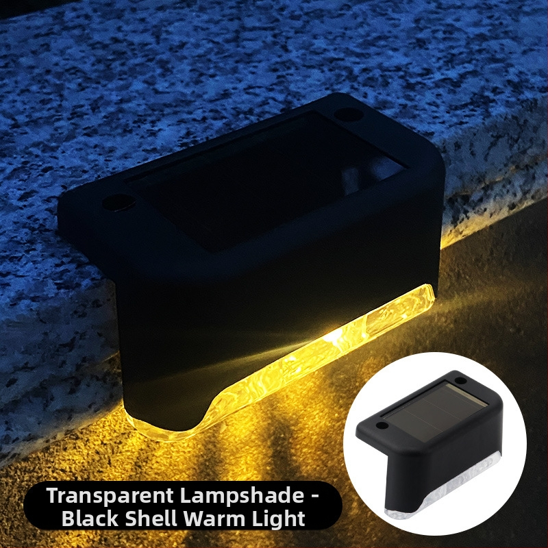 Napelemes kültéri kerti lámpa otthoni kerti elrendezés vízálló lépcsőlámpa kerítés korlát világítás dekoratív lámpa