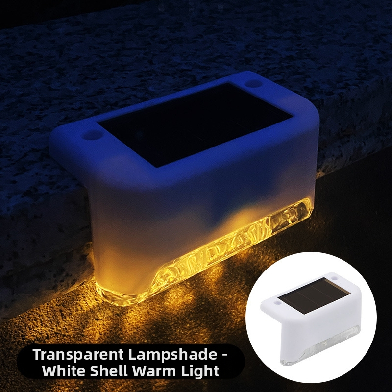 Napelemes kültéri kerti lámpa otthoni kerti elrendezés vízálló lépcsőlámpa kerítés korlát világítás dekoratív lámpa