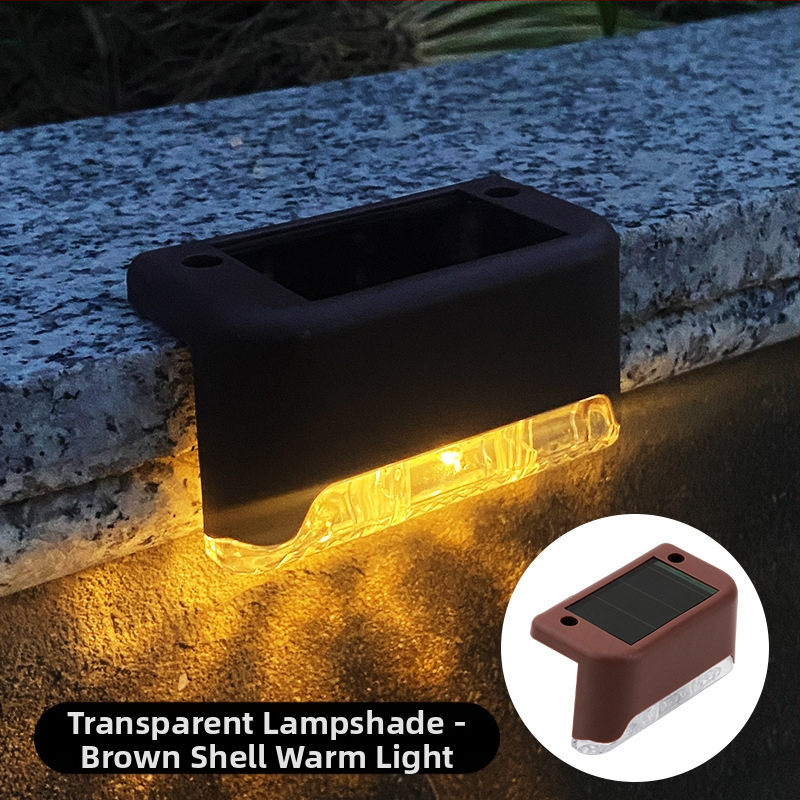Napelemes kültéri kerti lámpa otthoni kerti elrendezés vízálló lépcsőlámpa kerítés korlát világítás dekoratív lámpa