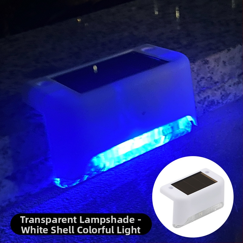 Napelemes kültéri kerti lámpa otthoni kerti elrendezés vízálló lépcsőlámpa kerítés korlát világítás dekoratív lámpa