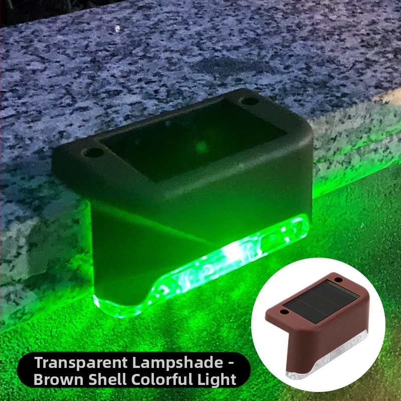 Napelemes kültéri kerti lámpa otthoni kerti elrendezés vízálló lépcsőlámpa kerítés korlát világítás dekoratív lámpa