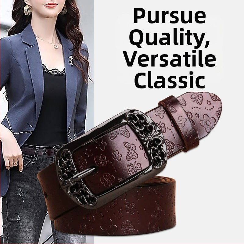 Melna josta sievietēm Ins stila džinsi ar universālu kovboja jostu. Moderna, vienkārša dekoratīva, vintage stila josta sievietēm.