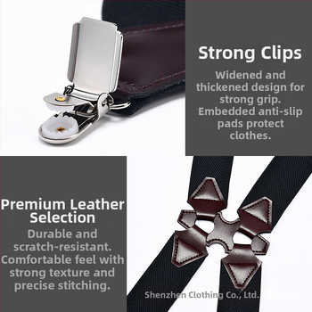 Ανδρικό Νυφικό με Πλαϊνά Κλιπς και Λουράκια, Υψηλή Ελαστική Λωρίδα για Παχουλά Άτομα, Διακριτικό Ευρωπαϊκό Στυλ, Ρετρό, Καθημερινό, Λουράκι, 8 Λουράκια