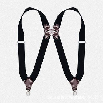 Ανδρικό Νυφικό με Πλαϊνά Κλιπς και Λουράκια, Υψηλή Ελαστική Λωρίδα για Παχουλά Άτομα, Διακριτικό Ευρωπαϊκό Στυλ, Ρετρό, Καθημερινό, Λουράκι, 8 Λουράκια