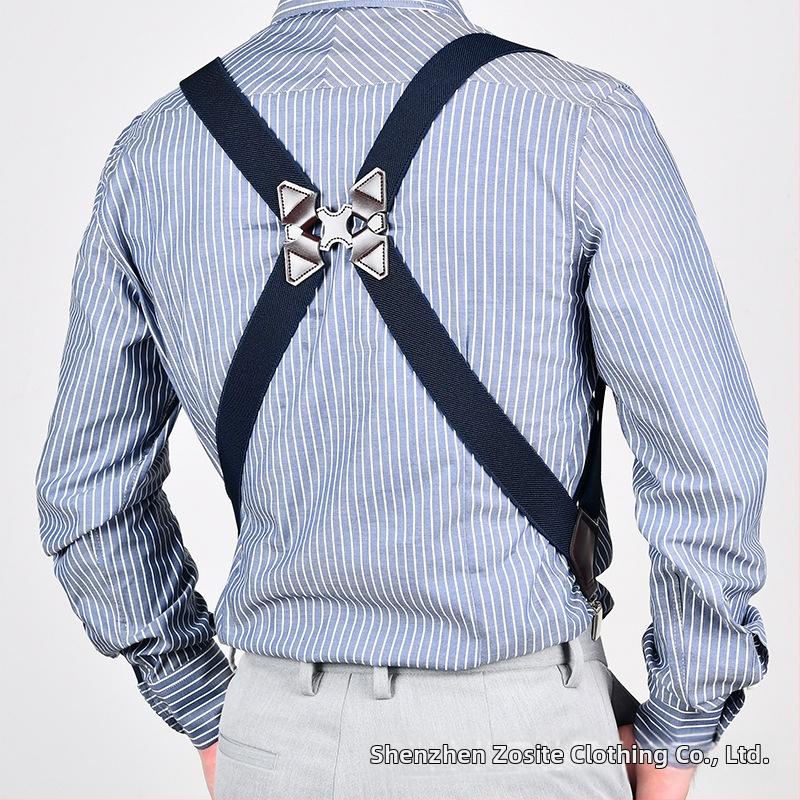 Pánske svadobné šaty s bočným sponou, vysoký elastický ramienko pre bacuľaté osoby, výrazný európsky štýl, retro ležérny popruh 8