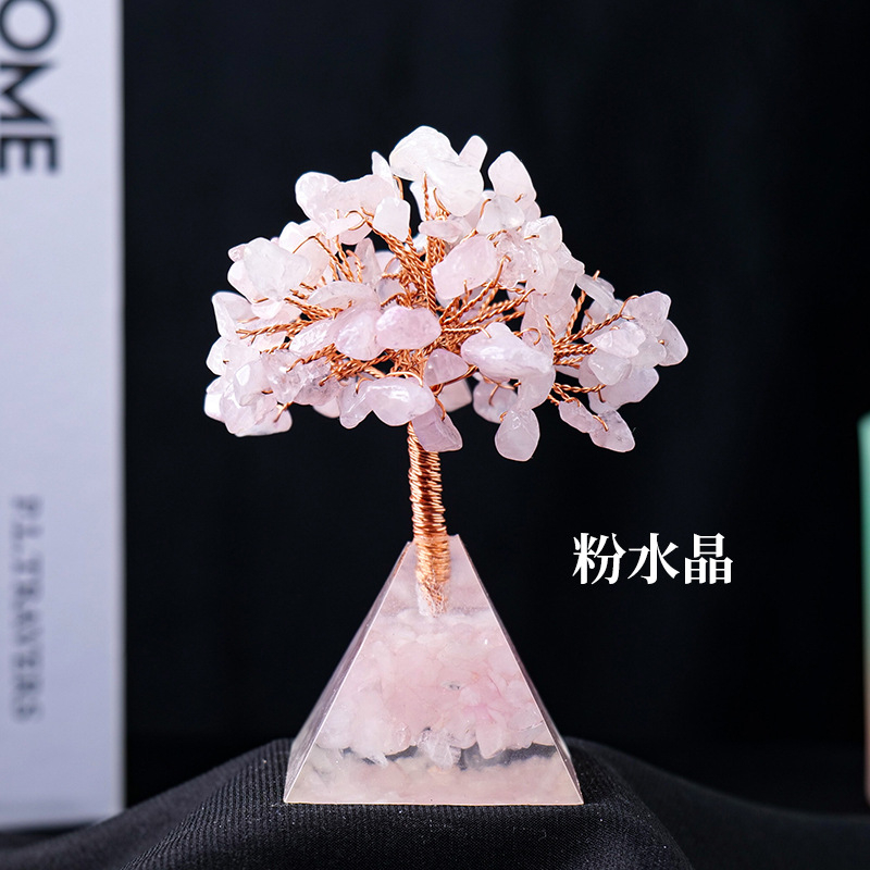 Tarpvalstybinis karštas išpardavimas Natūralus krištolinis žvyras Turto medis Klijai Lašinantis Derva Piramidės Pagrindas Namų Svetainės Dekoravimo Papuošalai